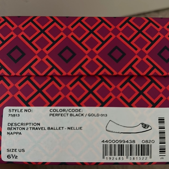 Tory Burch black and gold classic flats (NEW!! With box) - Picture 2 of 7